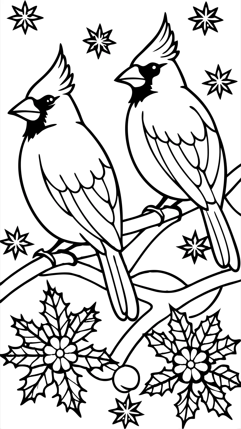 coloriage des cardinaux